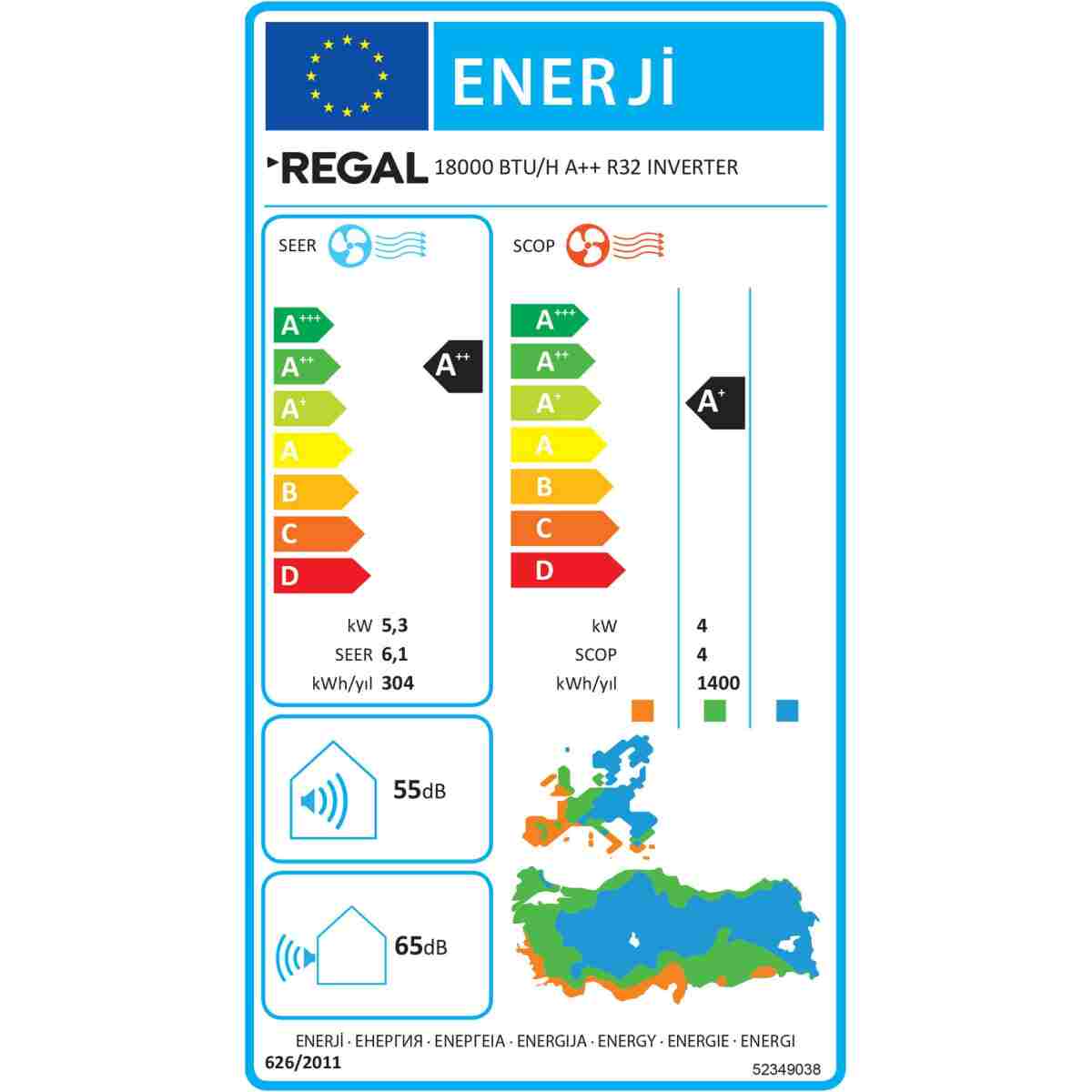 Regal 18000 BTU/H A++ R32 INVERTER. - Görsel 7