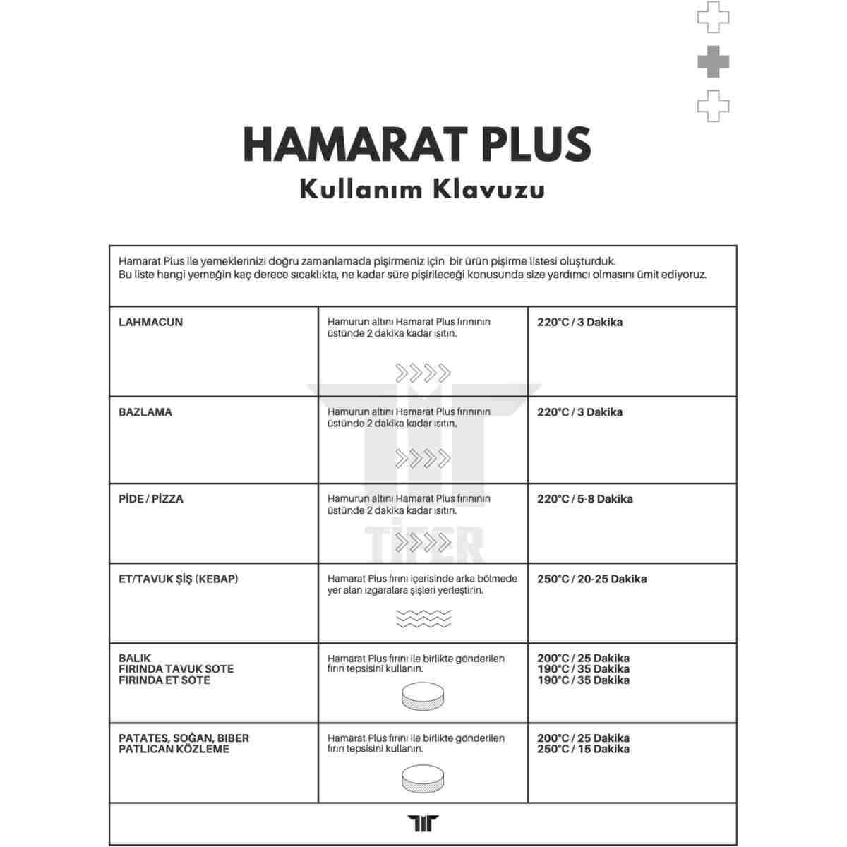 Tifer Hamarat Plus Xl Büyük Boy Fırın (PİZZA, BAZLAMA, LAHMACUN, KEBAP, SEBZE KÖZLEME FIRINI) - Görsel 11