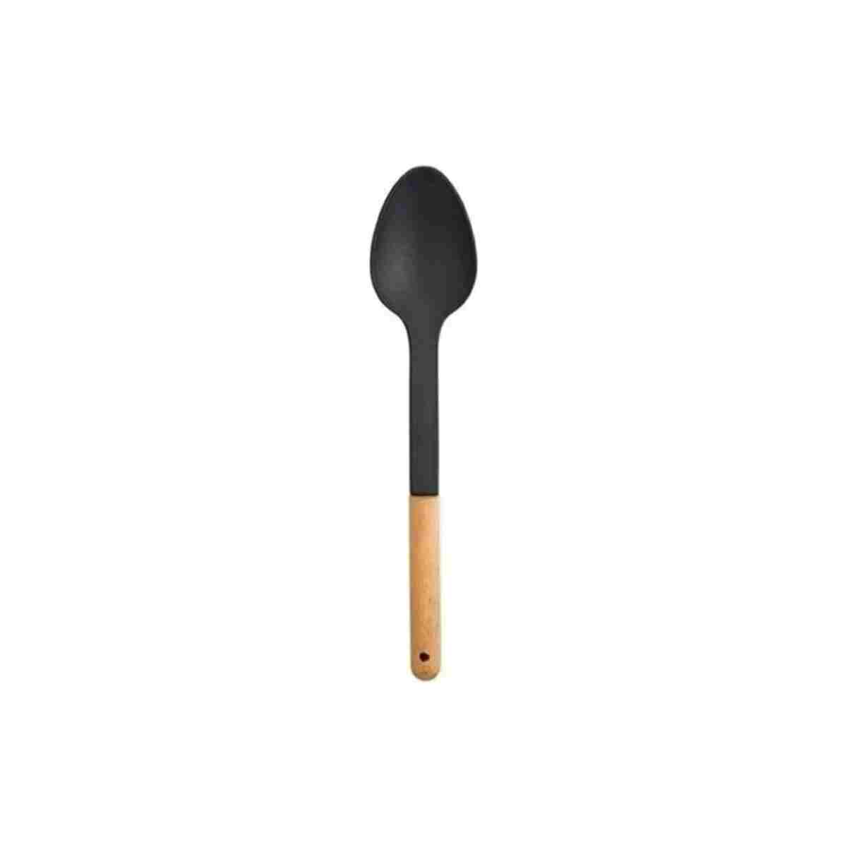 Genel Markalar Çizmez Ahşap Saplı Set Kaşık,kepçe,spatula,çırpıcı,kevgir,çizmez Isıya Dayanıklı - Görsel 2