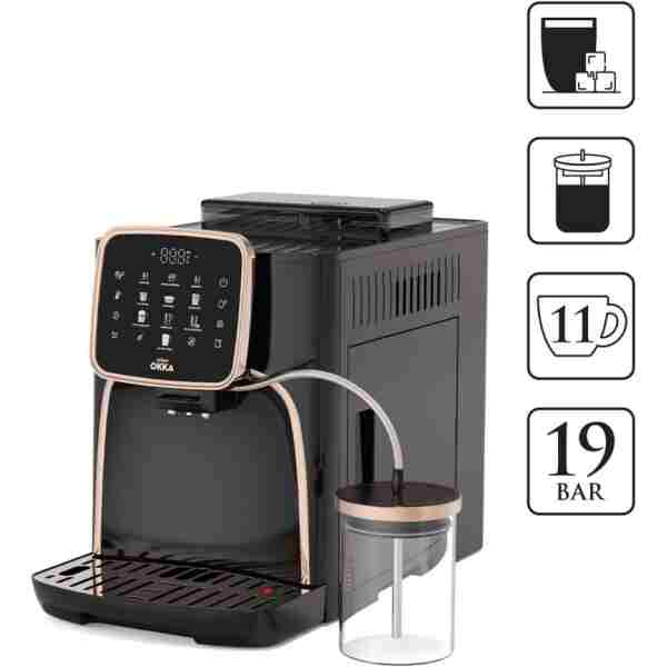 Arzum OK0028 Okka Espresso Pro M Tam Otomatik Espresso Makinesi, 11 Sıcak ve Soğuk İçecek, Bakır