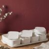 ACAR Pure White 13 Parça Porselen Kahvaltılık - Vakumsuz Kapak
