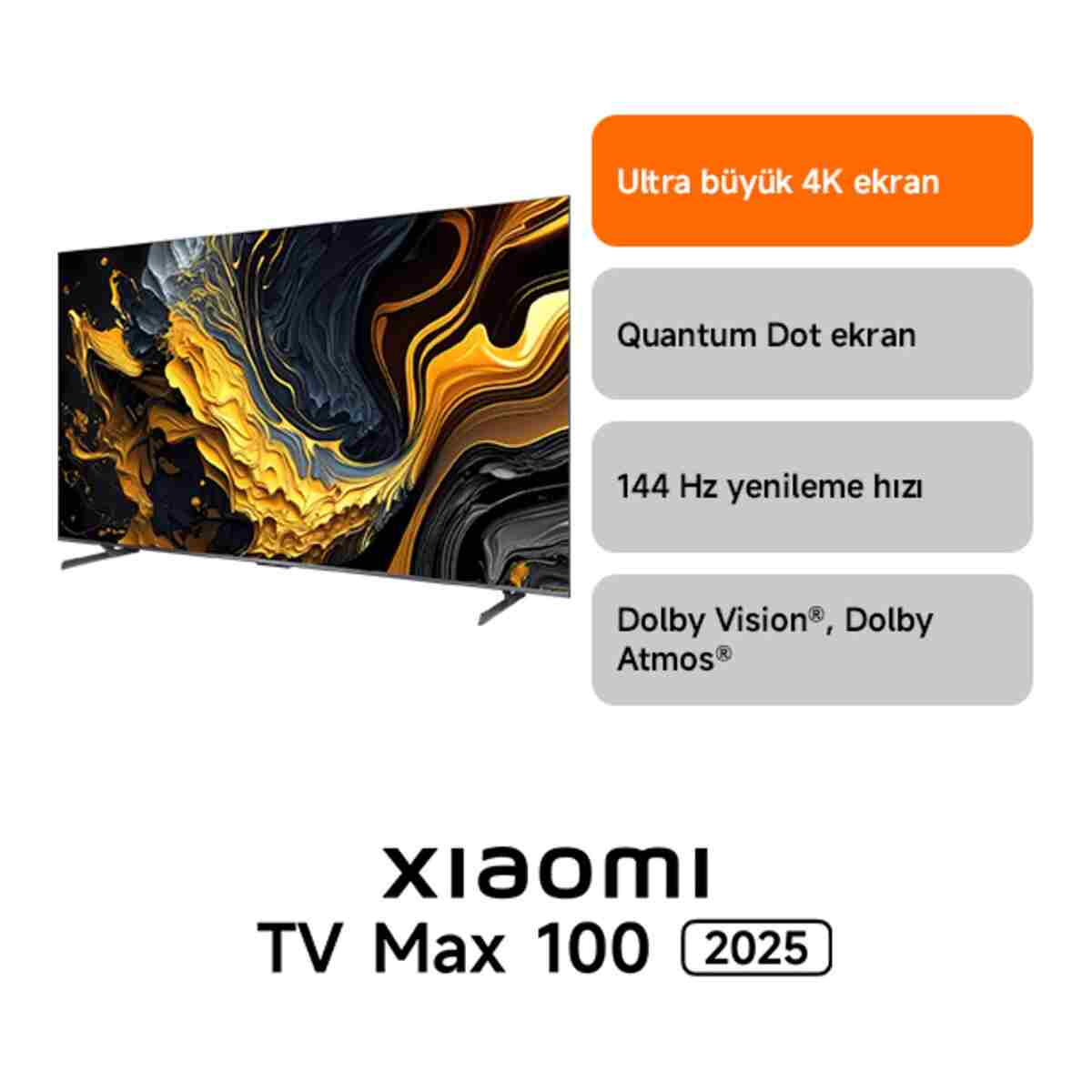 Xiaomi TV Max 100 2025 - 100" 254 4K Ultra HD QLED 144 Hz AirPlay Destekli Uydu Alıcılı Google Smart TV - Görsel 18