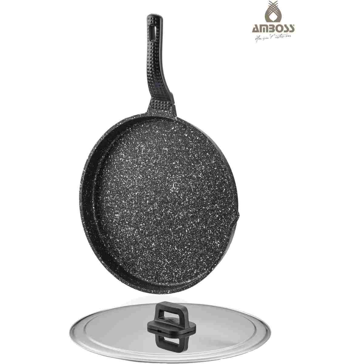 Amboss Döküm Granit Kapaklı Balık Tavası 34 cm - Görsel 14