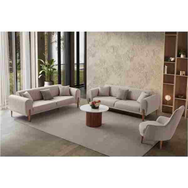 EDSY HOME Galata 3+3+1+1 Koltuk Takımı Sütlü Kahve