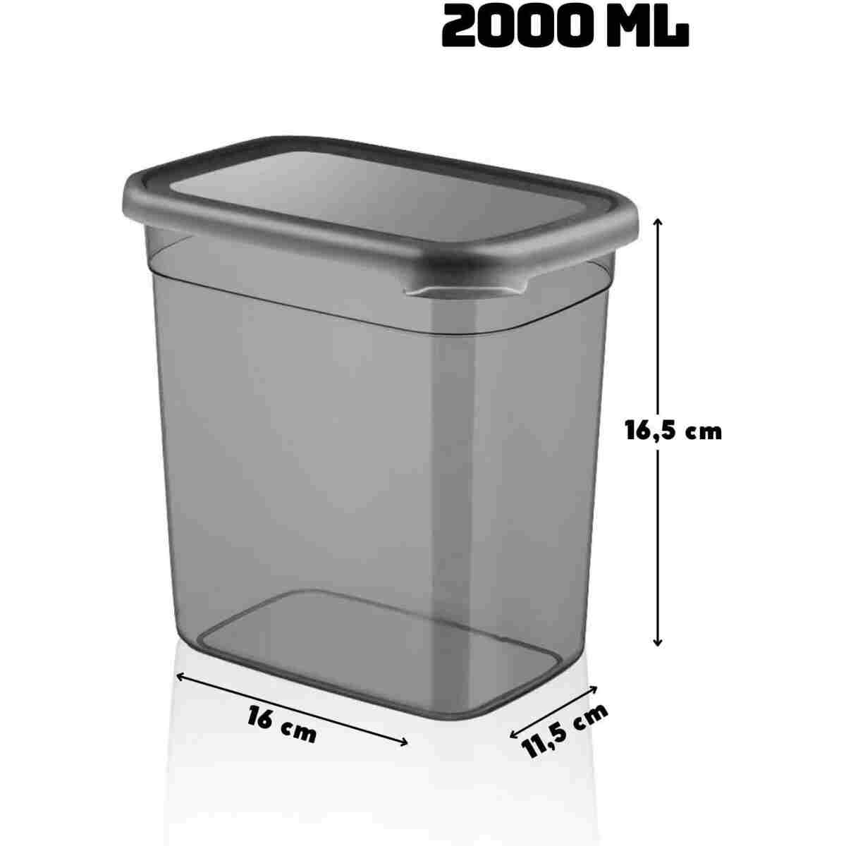 Nandy Home 2000 Ml Jumbo Boy Tablet + Deterjan Saklama Kabı 2'li Set Antrasit - Görsel 2