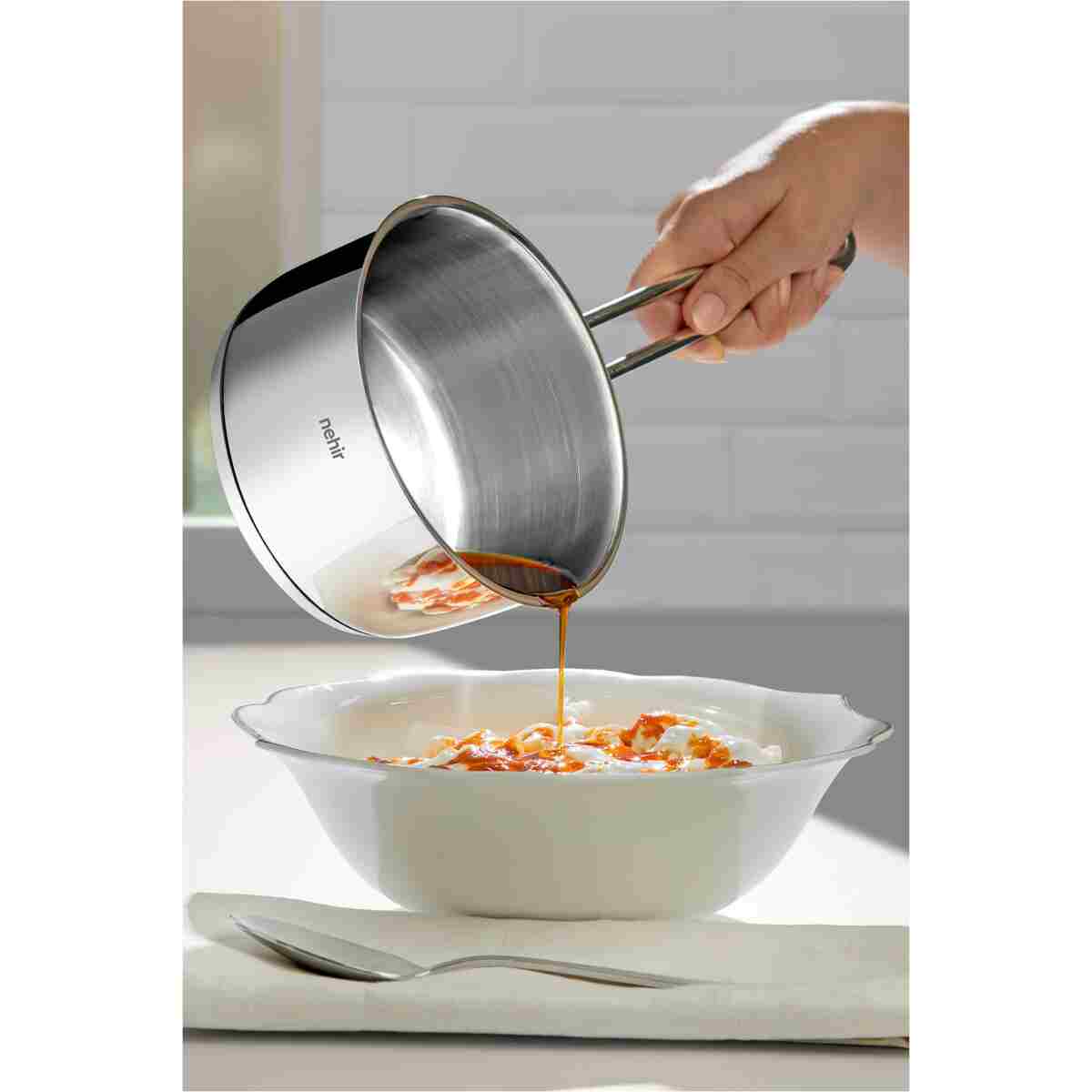 Nehir Silver Çelik Sosluk 14 cm Kapaksız - Görsel 2