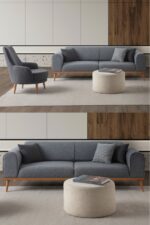 EDSY HOME Rebull 3+1 Koltuk Takımı Gri
