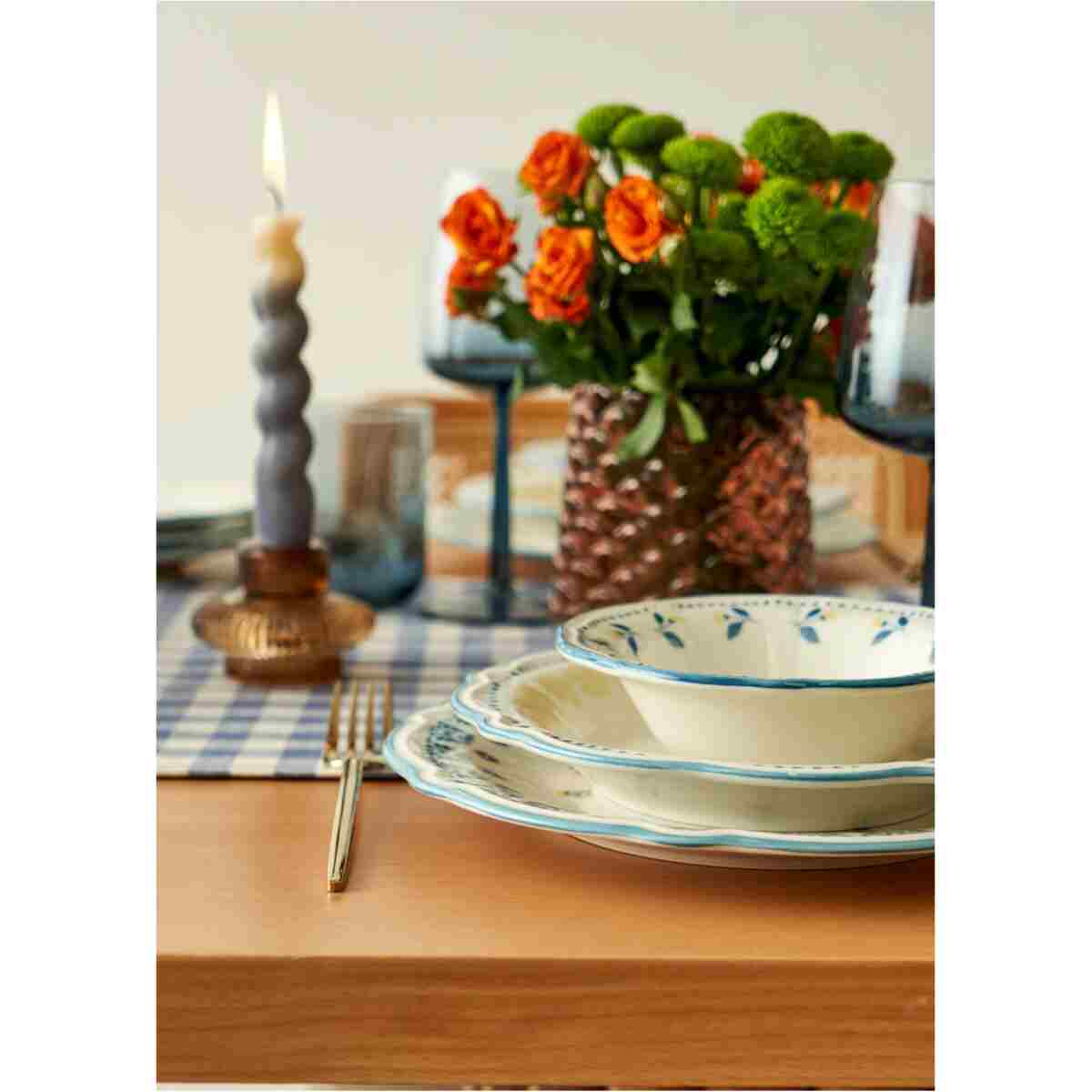 Bella Maison Mabel Stoneware 24 Parça 6 Kişilik Yemek Takımı Mavi - Görsel 11