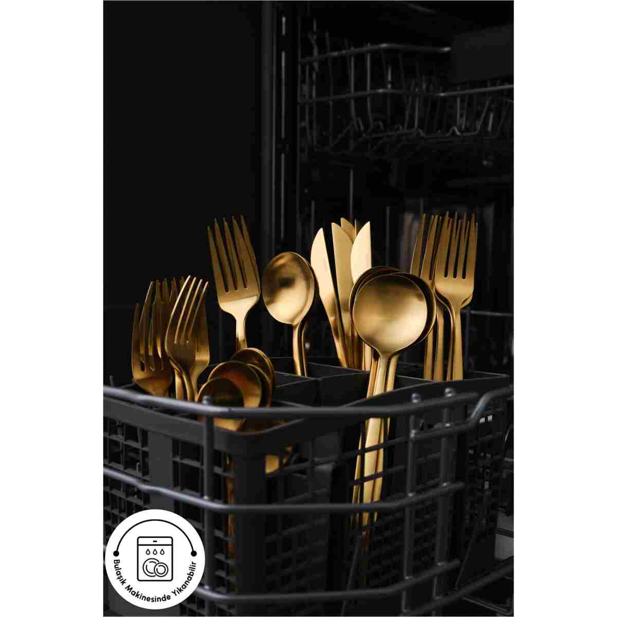 Karaca Orion Matte Gold 30 Parça 6 Kişiik Çatal Kaşık Bıçak Seti - Görsel 7