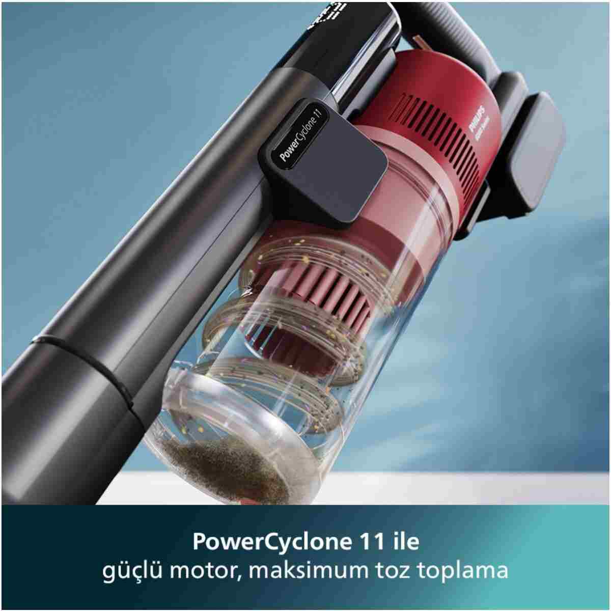 Philips 6000 Serisi Kablosuz Dikey Süpürge, PowerCyclone 11, 64 Dakika Kullanım Süresi, XC6552/01 - Görsel 11