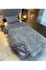 Eyüpoğlu Goldrise Tek Kişilik 63 Tel Lüx Çift Taraflı Welsoft Kahve Pamuk Silikon Yorgan 155x215 HEDİYELİ - Görsel 9