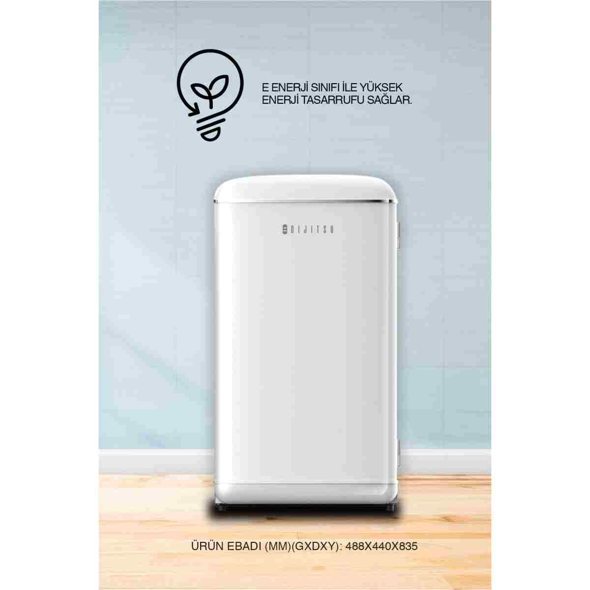 Dijitsu Db120rwh Retro Beyaz Buzdolabı - Görsel 7