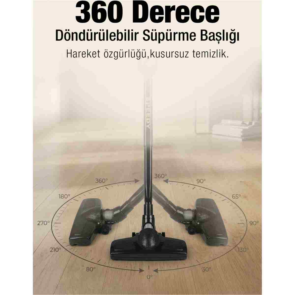 Fantom Speedy Pro DU 2100 Dikey Süpürge Siyah - Görsel 12