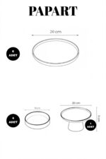 Papart Limon 11 Parça 6 Kişilik Stackable Ayaklı Sunum Standlı Limon Seramik Tabak Seti & Kahvaltı Takımı - Görsel 6