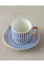 English Home Rabecca New Bone China Kahve Fincan Takımı 4 Parça 2 Kişilik Lacivert - Görsel 3