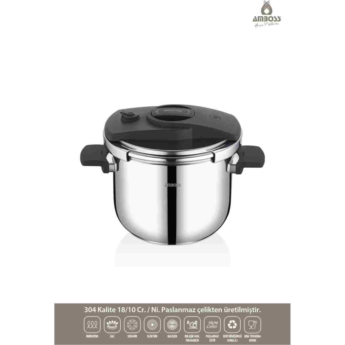 Amboss Enio Plus 10 LT Matik Düdüklü Tencere - Görsel 4