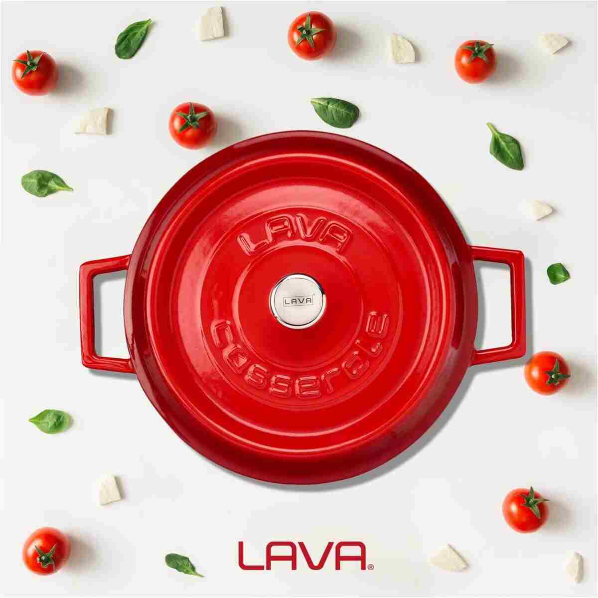 Lava Döküm Çok Amaçlı Yayvan Tencere. Trendy Serisi Çap(Ø)24cm. - Görsel 7