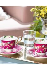 English Home Vanilla New Bone China 4 Parça 2 Kişilik Kahve Fincan Takımı Sarı - Görsel 4
