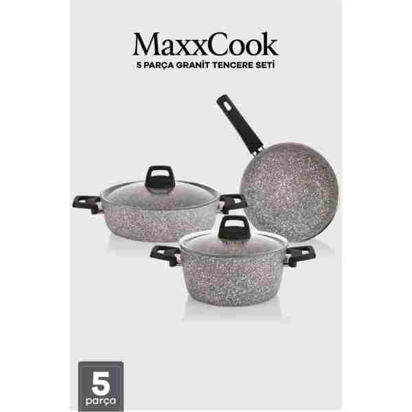 Taç MaxxCook 5 Parça Granit Tencere Seti