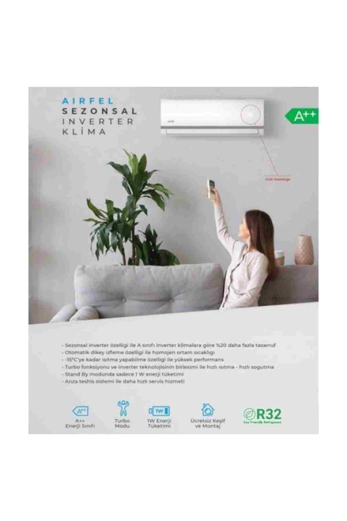 Airfel LTXM35N 12000 BTU R32 A++ Inverter Duvar Tipi Klima - Görsel 4