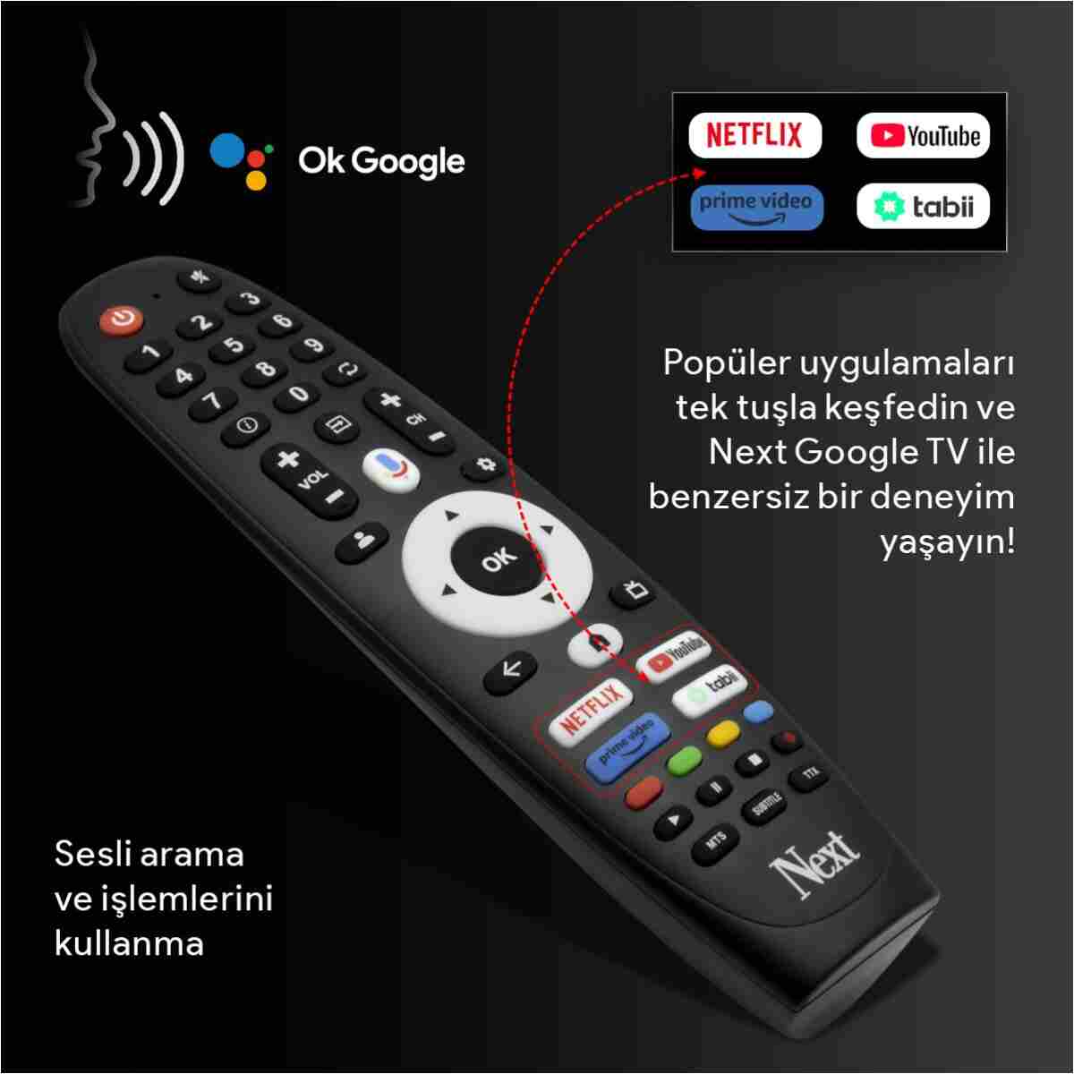 Next YE-65GFSG8-QLED 65" 165 Ekran UHD 4K Google TV - Görsel 13