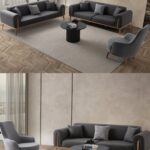 EDSY HOME Riva 3+3+1+1 Koltuk Takımı Antrasit