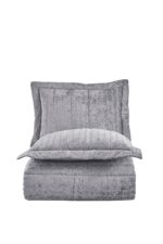 Elart Velvet Comfort Set Uyku Seti Çift Kişilik Kadife 3 Parça (230x220 cm) Gümüş - Görsel 5