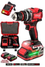 ASSUR 21V Pro Seri Kömürsüz Çift Akülü Metal Şanzıman Led Işıklı Taşıma Çantalı Şarjlı Darbeli Matkap