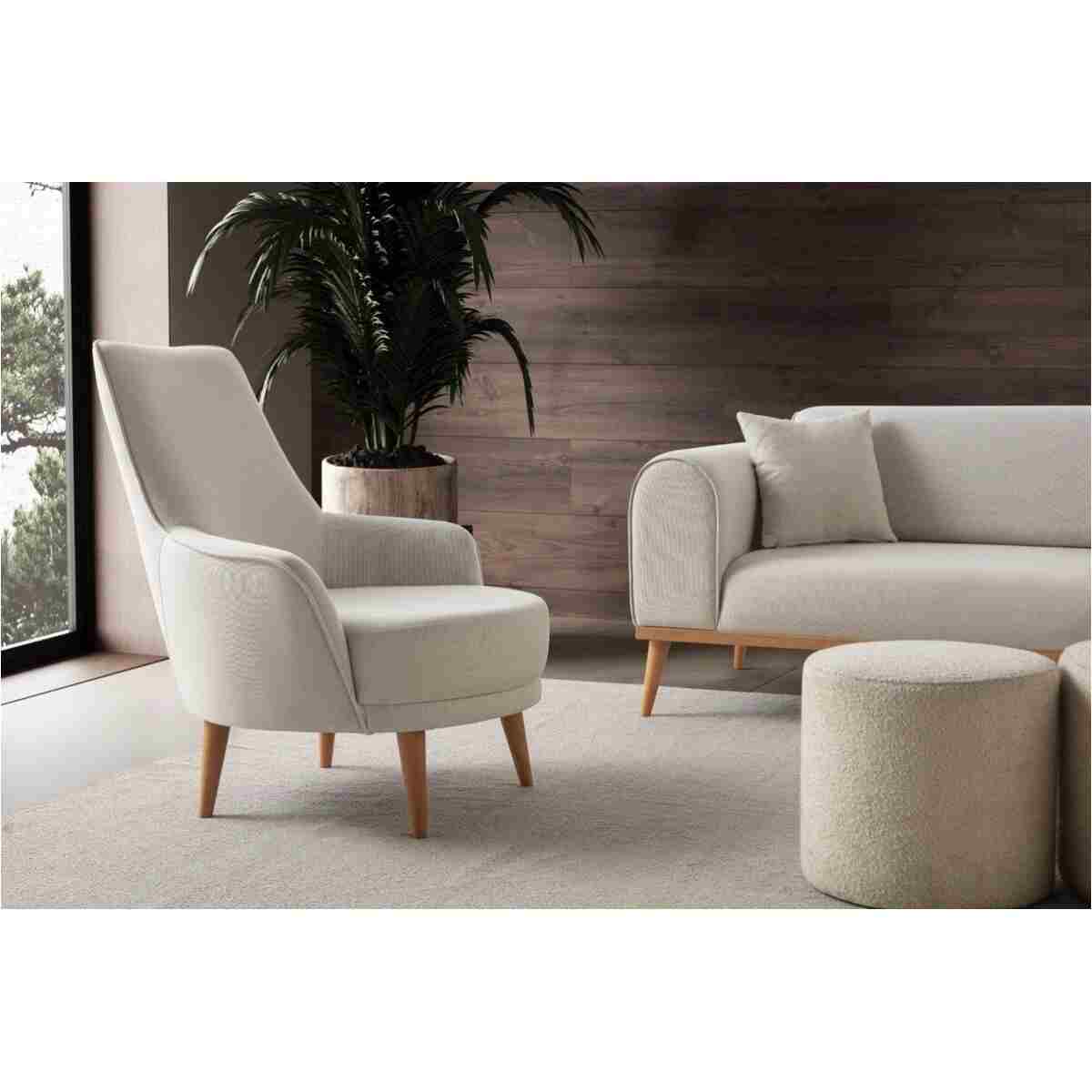 EDSY HOME Rebull 3+3+1+1 Koltuk Takımı Bej Renk - Görsel 8