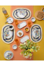 English Home Linea Seramik Kahvaltı Takımı 14 parça 6 kişilik Renkli