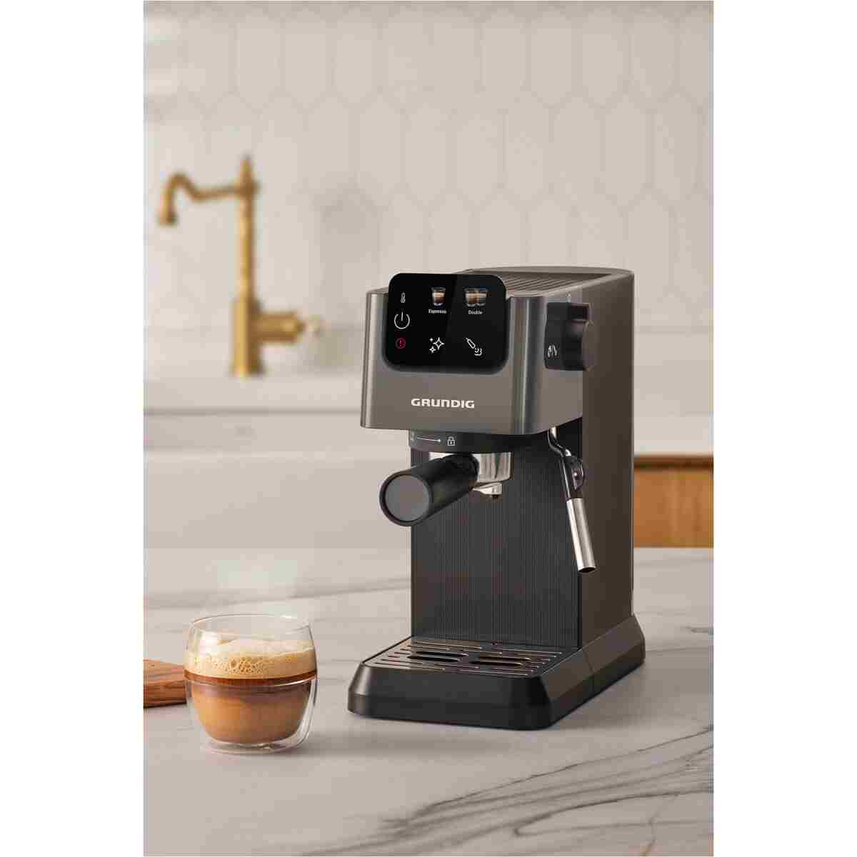 Grundig Delisia Coffee KSM 4330 Süt Köpürtücülü Manuel Espresso Makinesi - Görsel 3