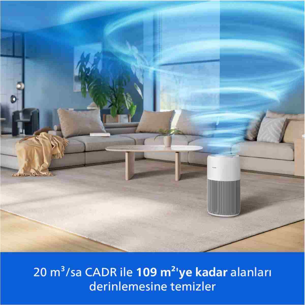 Philips 2200 Serisi Hava Temizleyici, HEPA NanoProtect, Ultra sessiz, Uzun ömürlü filtre (AC2220/10) - Görsel 9