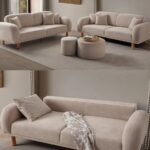 EDSY HOME Regnum Koltuk Takımı 3+3 Taş Renk