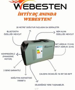 WEBESTEN Taşınabilir Portatif Klima