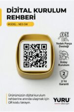 Yurudesign Nord Şifonyer 5 Çekmece Ahşap Ayaklı Sepet-Beyaz ND3-SW - Görsel 7