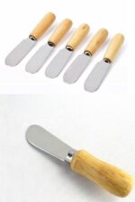 BRE HOME 6 adet bambu saplı paslanmaz çelik tereyağ bal reçel çikolata 12 cm - Görsel 5