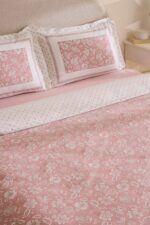 Karaca Home Celerina Pembe %100 Pamuk Çift Kişilik Fitted Nevresim Takımı - Görsel 6