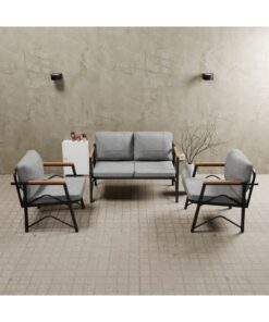 MB GARDEN FURNITURE Simetri Model, Balkon, Bahçe, Cafe, Metal Koltuk Takımı, Bahçe Takımı , Çay Seti, 2+1+1 süngerli