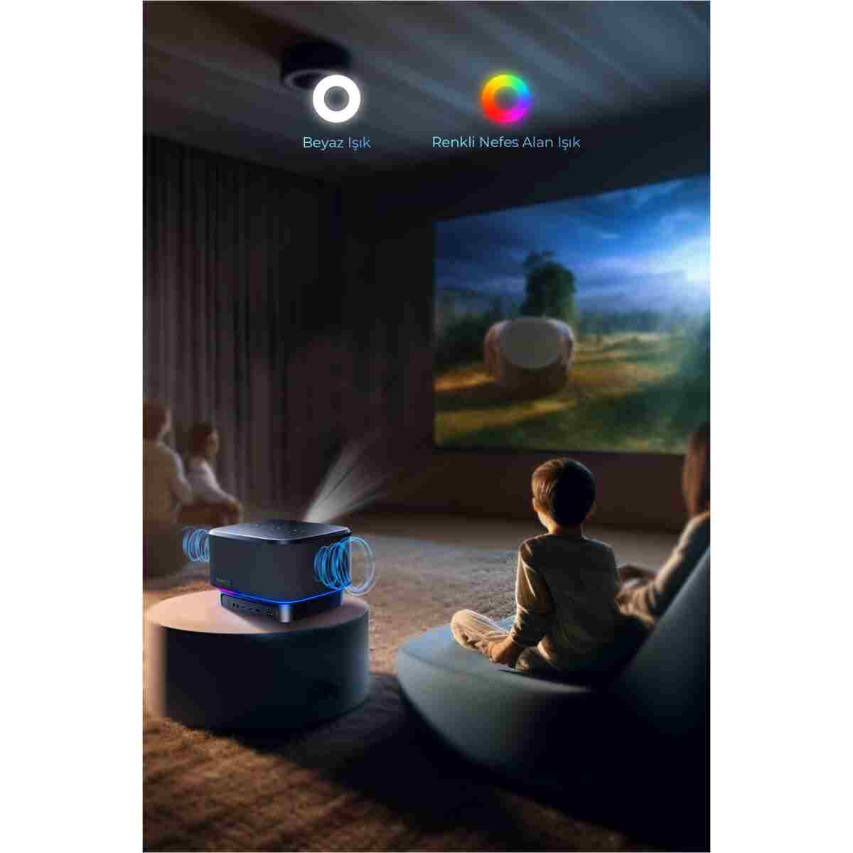 Havit PJ300 Plus Google Lisanslı Projeksiyon Cihazı - 1080p - 4K Desteği - 5ghz Wifi - Görsel 5
