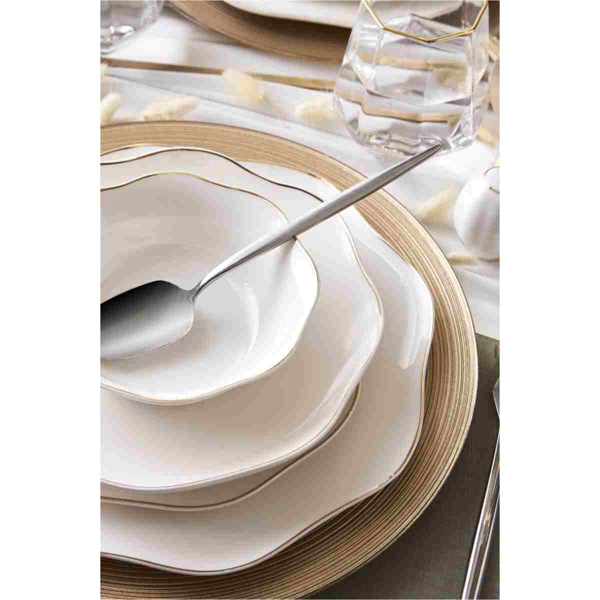 Emsan Lotus Fine Bone 53 Parça 12 Kişilik Yemek Takımı Gold - Görsel 10