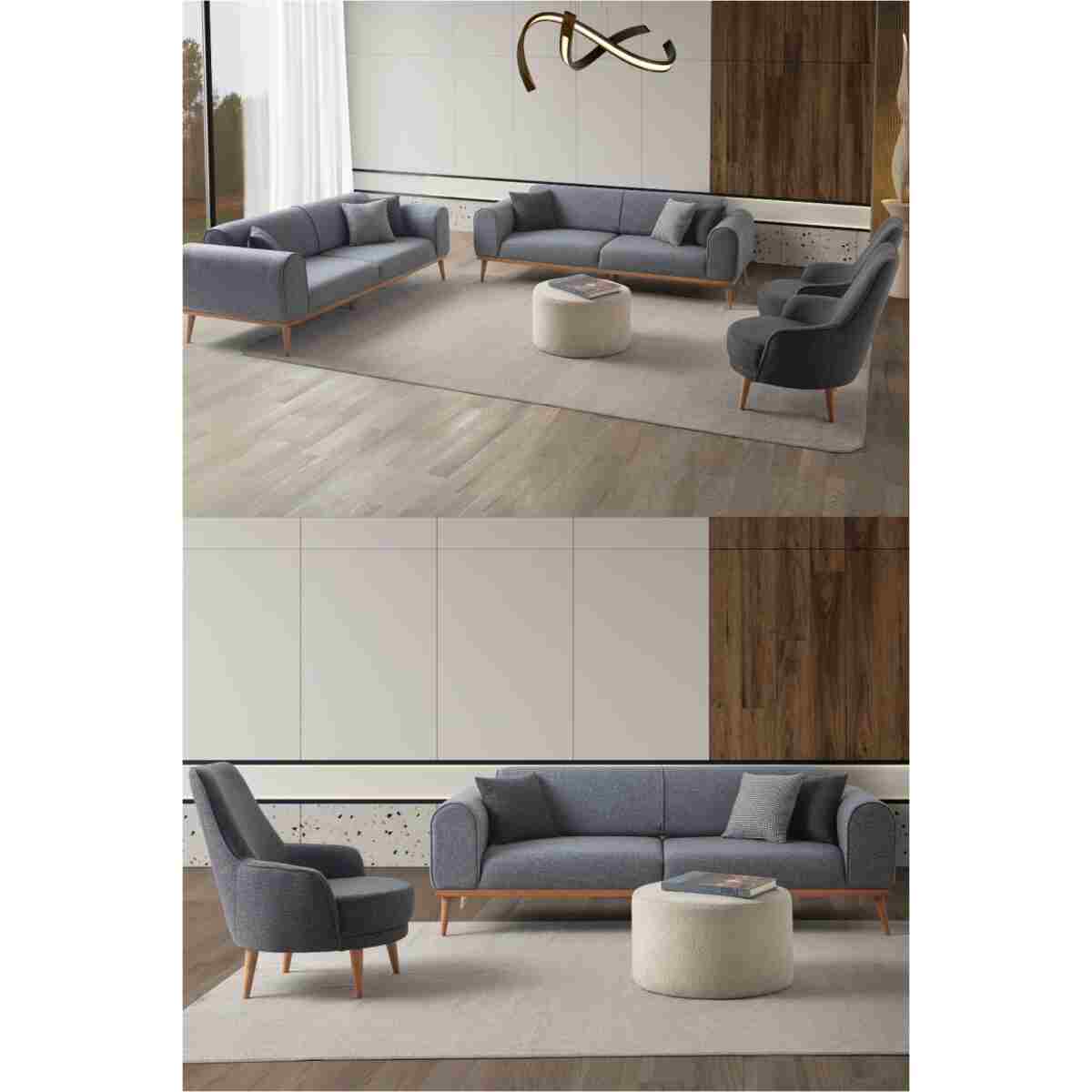 EDSY HOME Rebull 3+3+1+1 Koltuk Takımı Bej Renk - Görsel 10