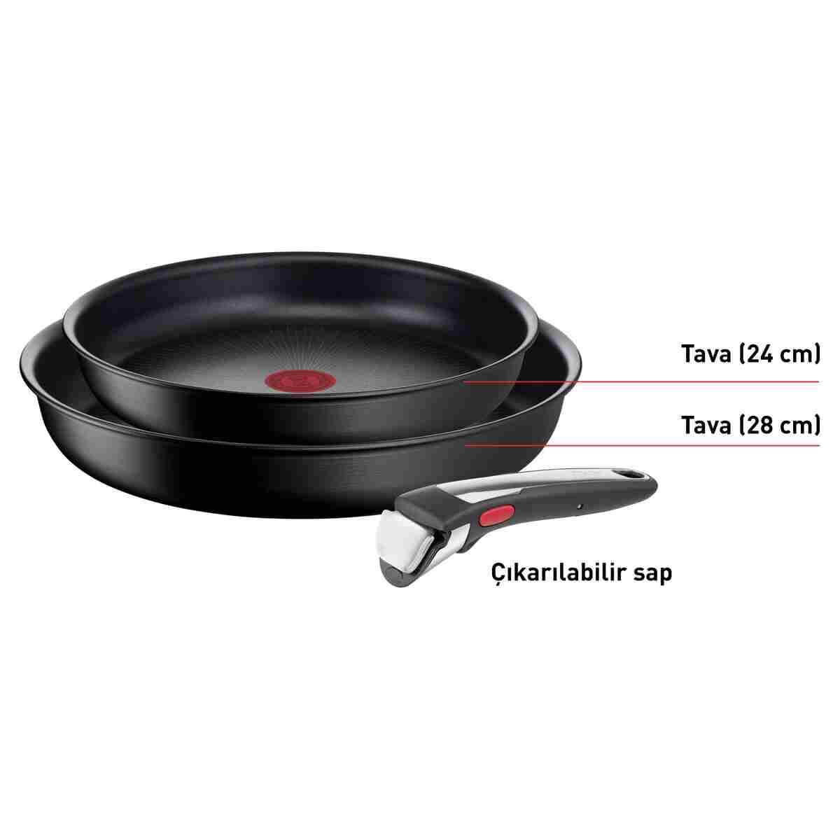 TEFAL Titanyum Ingenio Unlimited 6X Küçük Set 3 Parça - Görsel 2