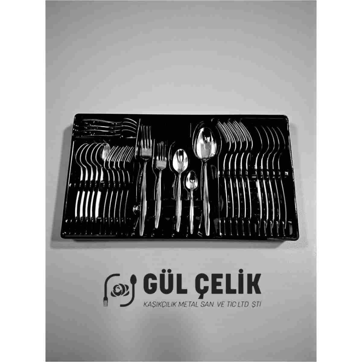 KAVEH 30 Parça 6 Kişilik Çatal Kaşık Takımı Sivri Model (KUTULU) - Görsel 9