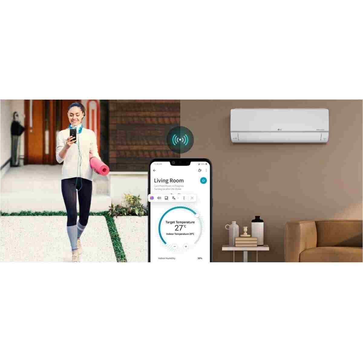 LG 12k Btu - Dualcool Plus Inverter Wi-fi Akıllı Klima 12000 Btu Enerji A Duvar Tipi Beyaz (2025) - Görsel 4