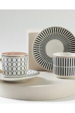 English Home Rabecca Porselen 2'li Kahve Fincan Takımı 90 ml Siyah