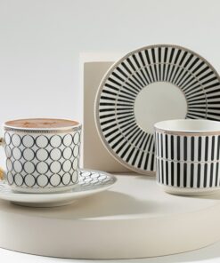 English Home Rabecca Porselen 2'li Kahve Fincan Takımı 90 ml Siyah