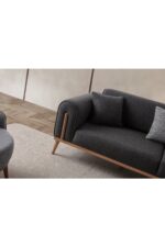 EDSY HOME Riva 3+3+1+1 Koltuk Takımı Antrasit - Görsel 7