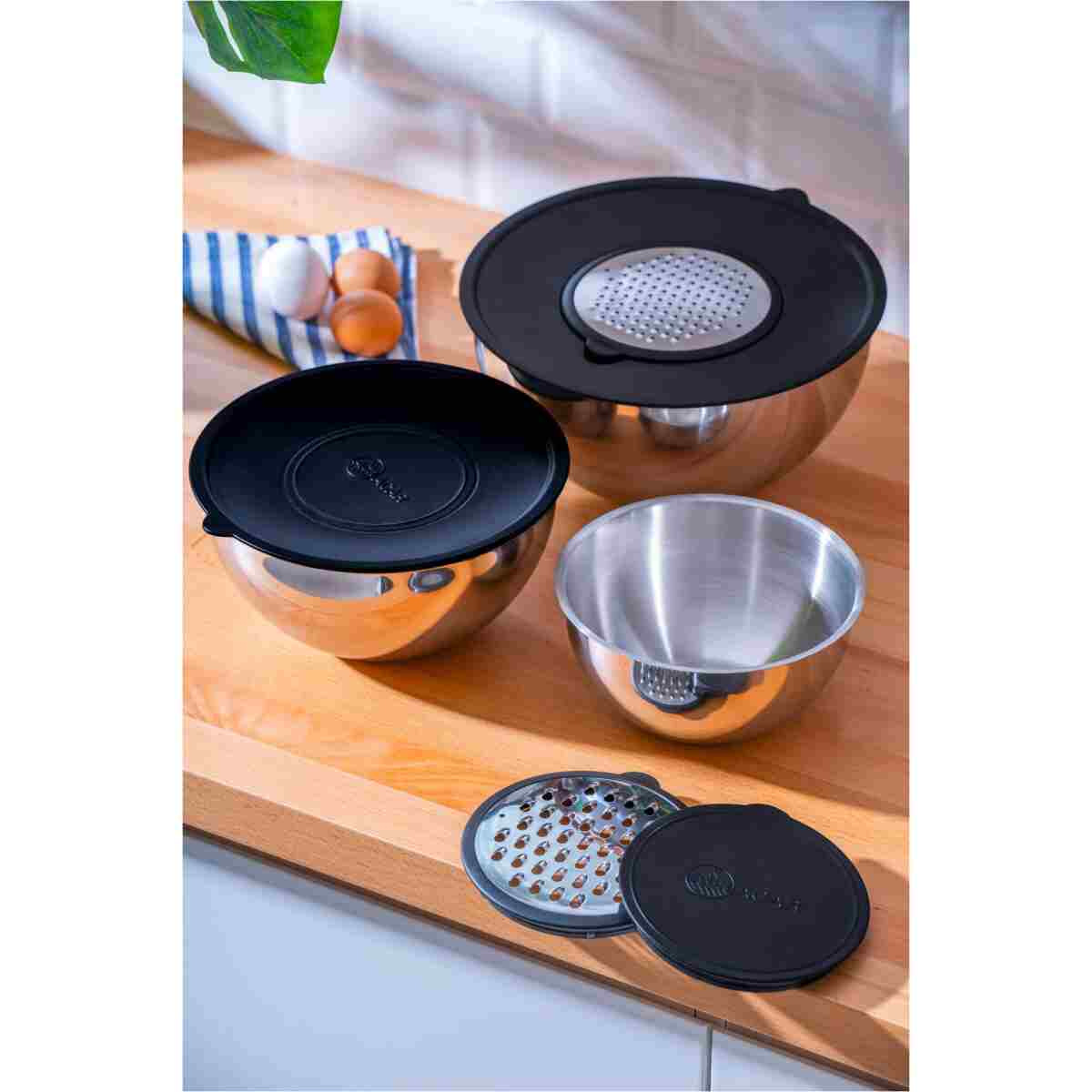 ACAR Karat 9 Parça Rendeli Karıştırma ve Saklama Kabı (16-20-24 cm) - Görsel 3