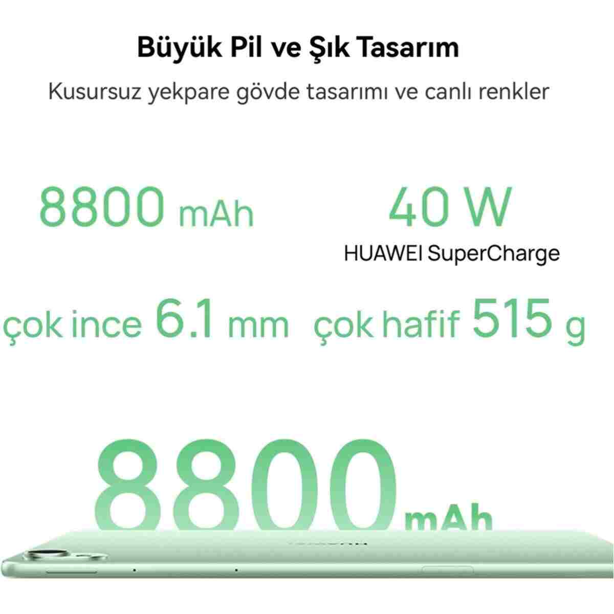 Huawei Yeni (2026) MatePad 11.5S Ultra Net PaperMatte Ekran 12GB 256GB Yeşil + Ayrılabilir Klavye - Görsel 6