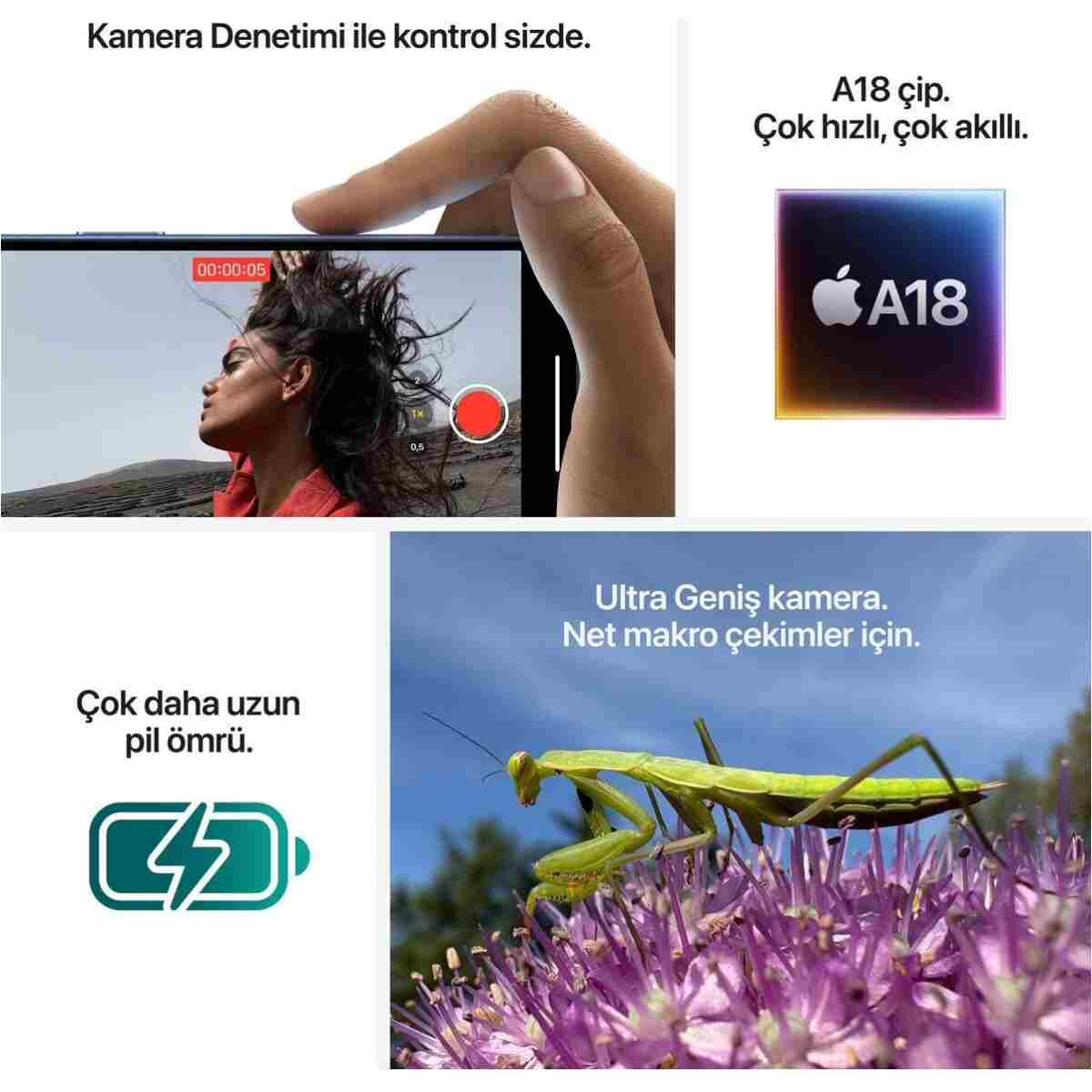 Apple iPhone 16 128GB Beyaz - Görsel 7